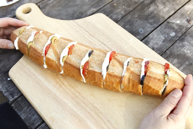 フランスパンのホットサンド