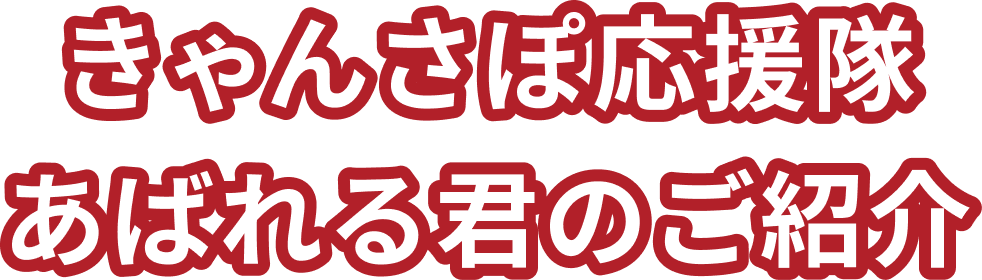 きゃんさぽ応援隊あばれる君のご紹介