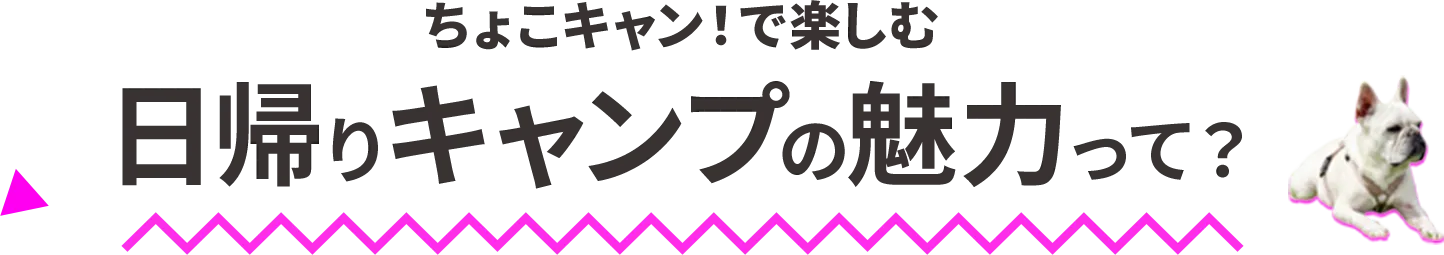 ちょこキャン！で楽しむ 日帰りキャンプの魅力って？