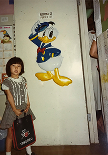 香港のティンカーベル幼稚園の頃。積極的な子どもだったという
