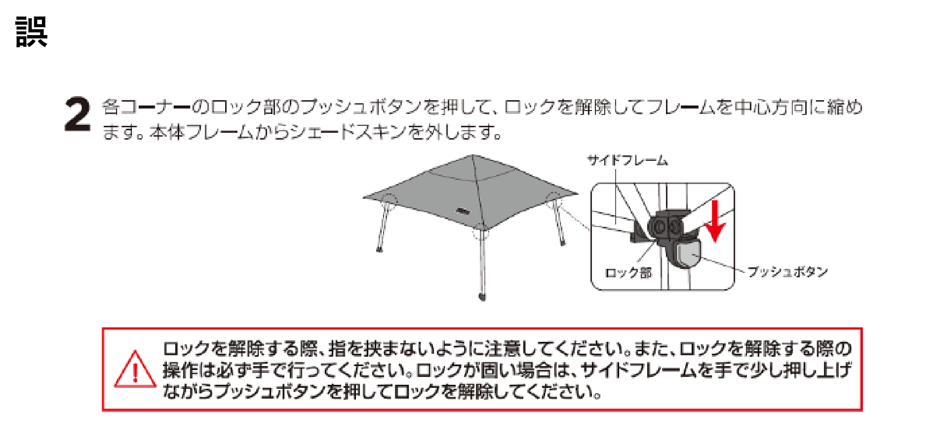 誤取扱説明書