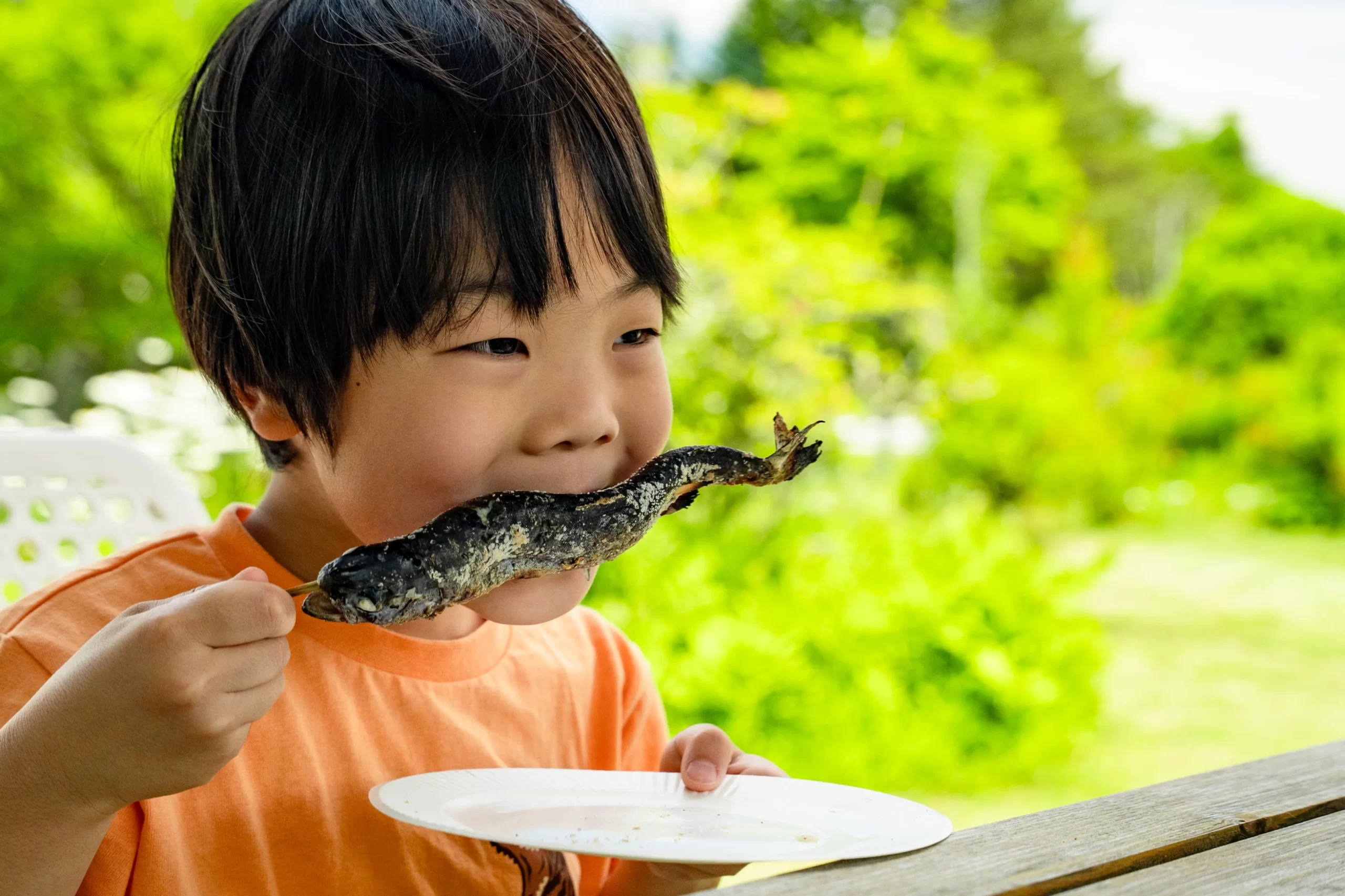 「鎌原つりぼり」でニジマス釣り放題